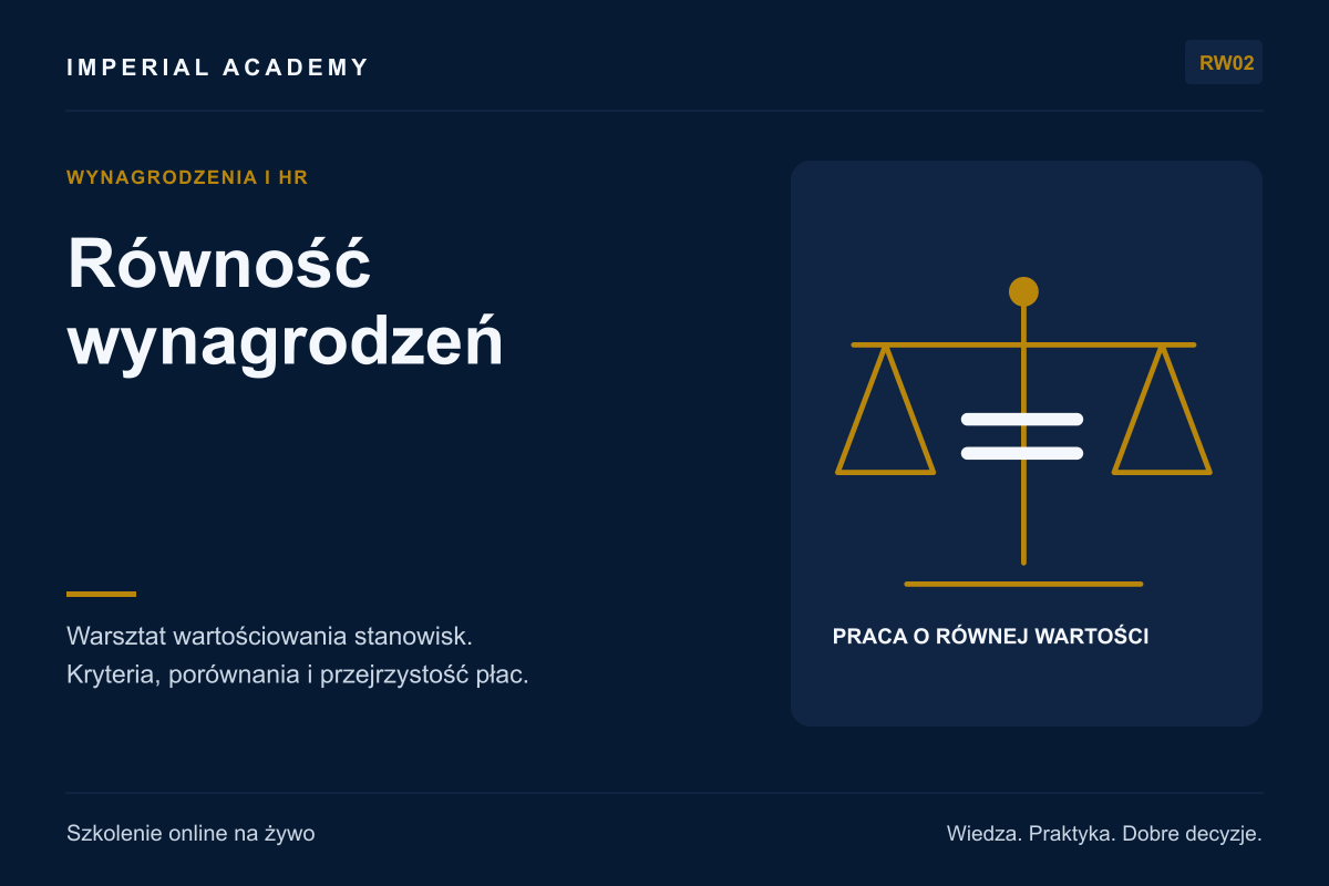 Wartościowanie stanowisk i równość wynagrodzeń &ndash; warsztat oraz dyrektywa UE 2023/970